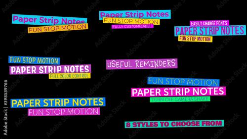 Adobe Stock - Fun Stop Motion Paper Strip Titles - 398539766