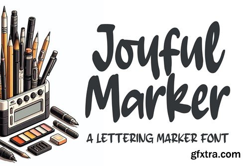 Joyful Marker a Playful Marker Font 5XBDA9C