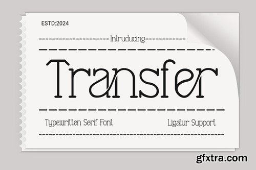 Tranfer - A Typewriter Font AAE4G8S