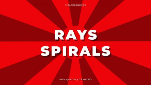 Videohive - Rays & Spirals Background | DaVinci Resolve Macro - 50203631