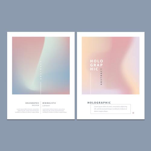 Adobe Stock - Contemporary Holographic Gradient Flyer Layouts - 398583077