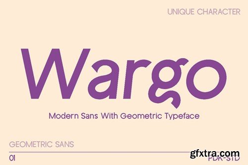 Wargo - Modern Geometric Font EAK52GE
