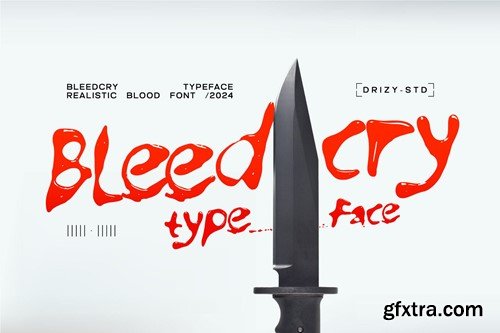 Bleedcry Typeface - Realistic Blood Font 7AWRM4N