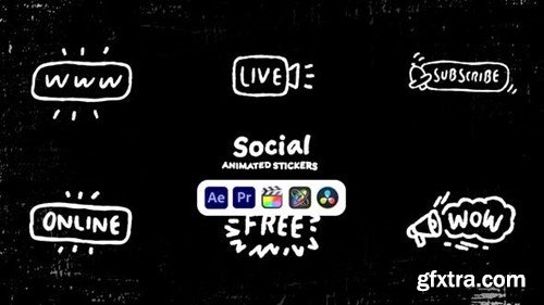 Videohive Social Animated Stickers 50571476