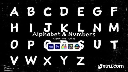 Videohive Alphabet Animated Stickers 50571574