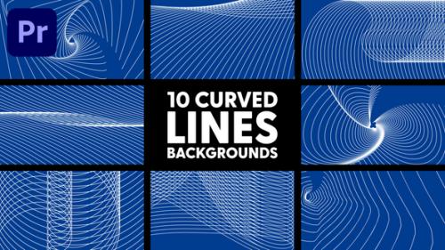 Videohive - Curved Lines Backgrounds - 50474291