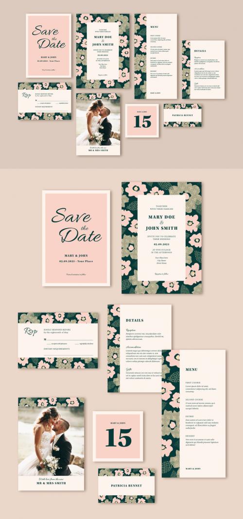 Adobe Stock - Floral Wedding Suite Layout - 403656839