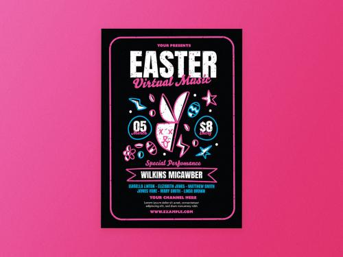Adobe Stock - Easter Music Festival Flyer Layout - 404582024