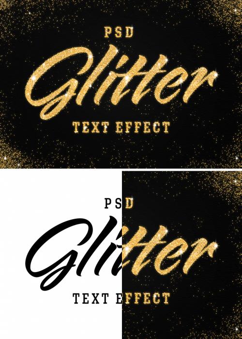 Adobe Stock - Glitter Text Effect Mockup - 405310699