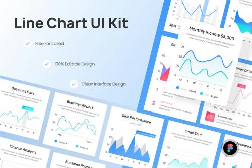 Line Chart UI Kit Figma