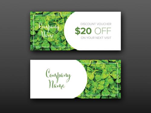 Adobe Stock - Discount Voucher Card Layout with Photo - 405927734