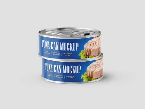 Adobe Stock - Tuna Tin Can Mockup Set - 407031507