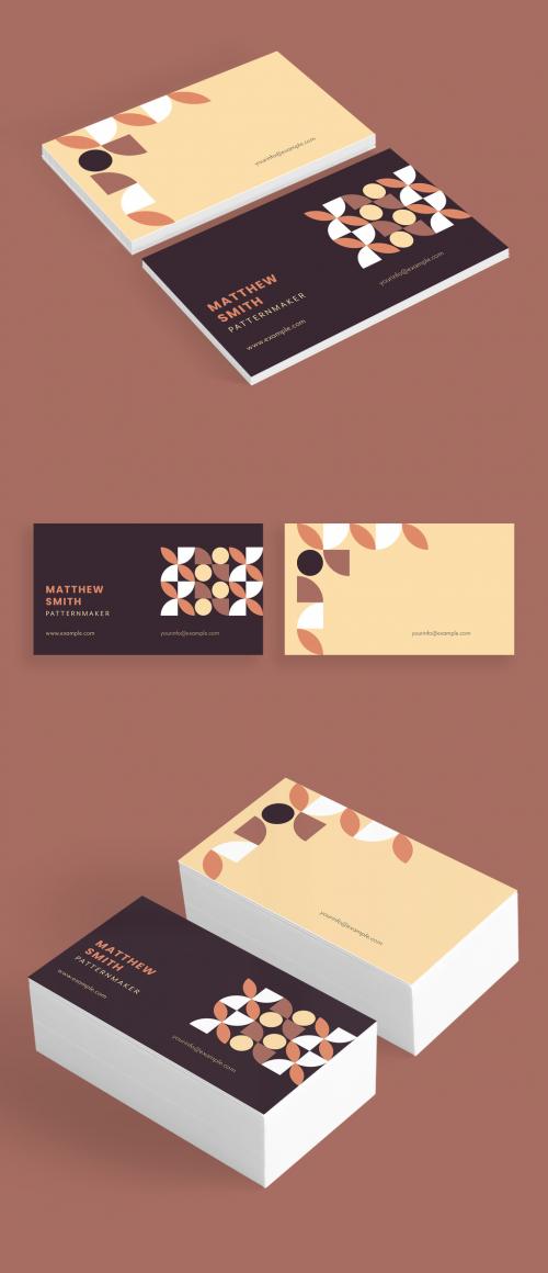 Adobe Stock - Patterned Business Card Layout - 407262333