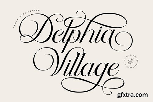Delphia Village Script Font LA888YE