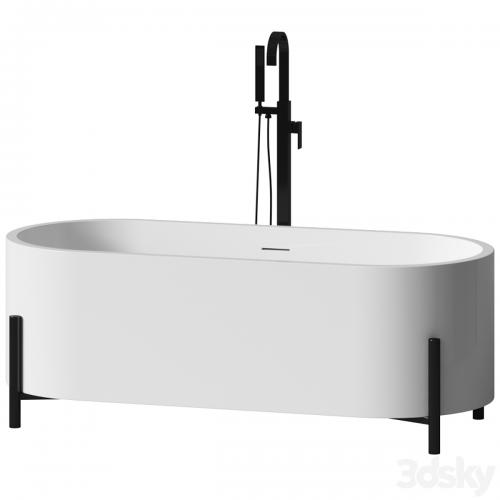 Milano Freestanding Solid Surface Bathtub by Riluxa