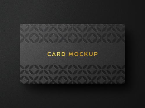 Adobe Stock - Gold Foil Black Business Card Mockup - 409143818