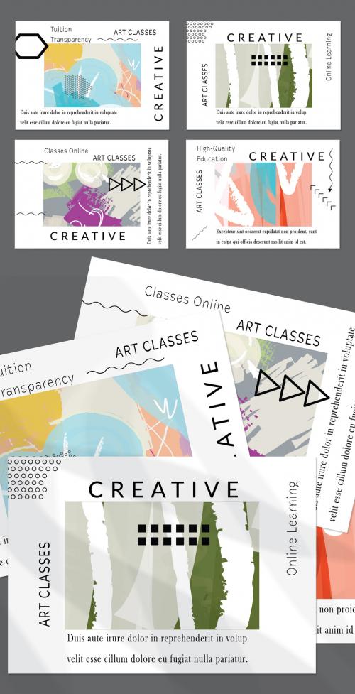 Adobe Stock - Flyer Layout with Black Shapes and Abstract Bright Rectangle - 411069652