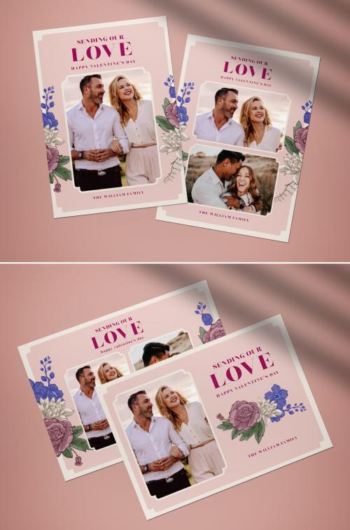 Adobe Stock - Greeting Cards Valentine Layout - 412945298