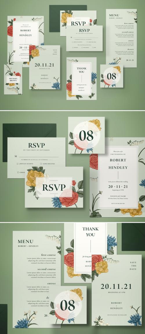 Adobe Stock - Wedding Invitation Layout 2 - 412945314