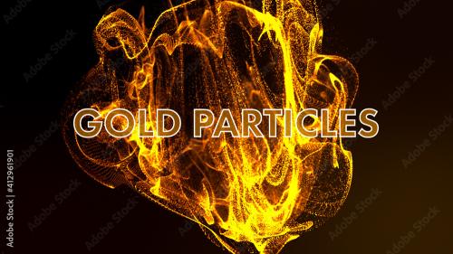 Adobe Stock - Cool Fluid Gold Particle Titles - 412961901