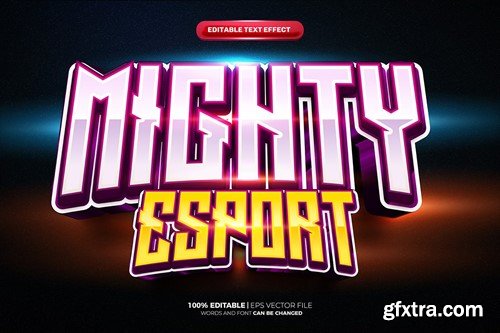Mighty Esport Gaming 3D Text Effect 2Z9CCVQ