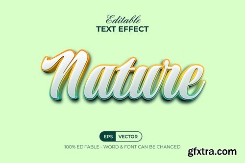 Nature Text Effect 3D Gradient Style 8ZCQBPF