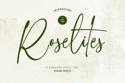 Roselites Signature Script Font