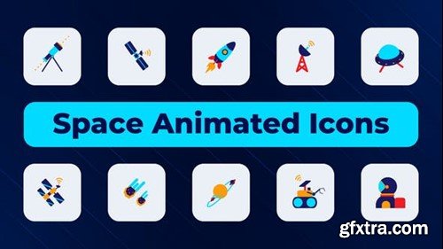 Videohive Space Animated Icons 50606594
