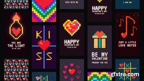 Videohive Valentines Day Pixel Stories 50619978