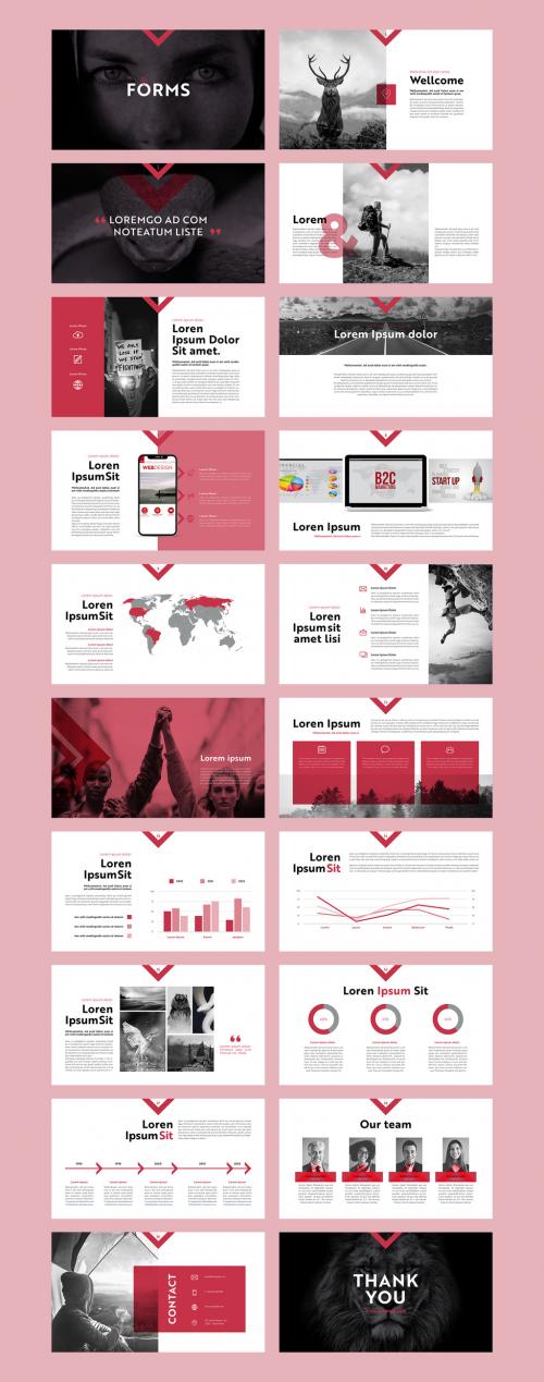 Adobe Stock - Multipurpose Red Triangle Style Pitch Deck - 415893945