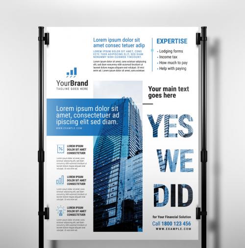 Adobe Stock - Tax Man Expertise for Your Financial Solution Flyer Layouts - 416110707