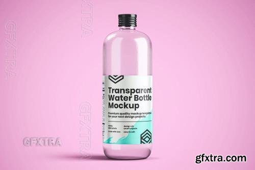 Transparent Water Bottle Mockup JN45ZVQ
