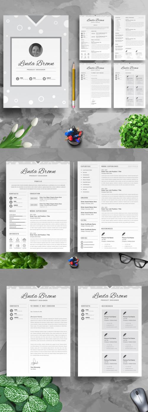 Adobe Stock - Clean and Professional Resume Cv Layout - 417659334