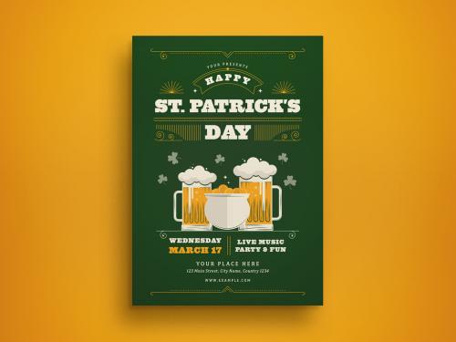 Adobe Stock - St Patrick's Day Flyer Layout - 417916858