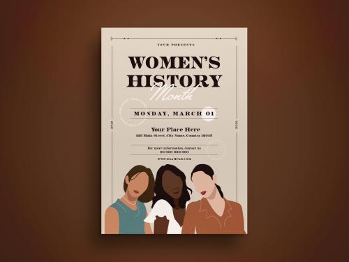 Adobe Stock - Women's History Month Flyer Layout - 417917081