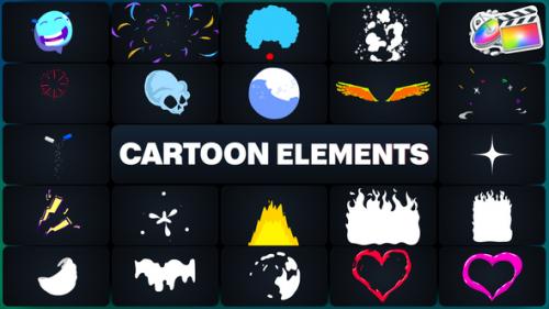 Videohive - Cartoon Elements for FCPX - 50524447