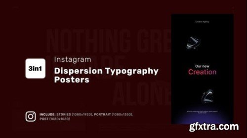 Videohive Instagram Dispersion Typography Posters 50672751