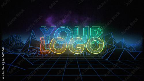 Adobe Stock - Retro 80's Neon Logo - 418433861