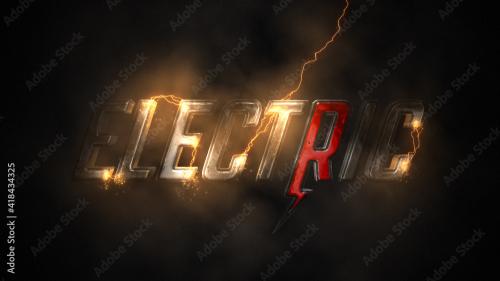 Adobe Stock - Cinematic Metal and Electricity Logo - 418434325