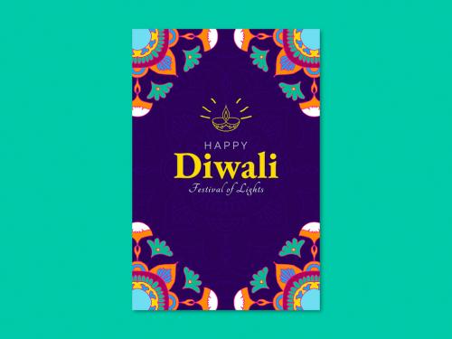 Adobe Stock - Diwali Festival Social Media Layout - 419481829