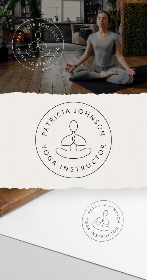 Adobe Stock - Yoga and Meditation Logo Badge - 419706256