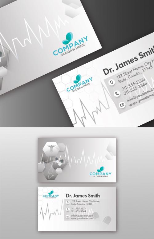 Adobe Stock - Cardiac Doctor Business Card Set - 419946509
