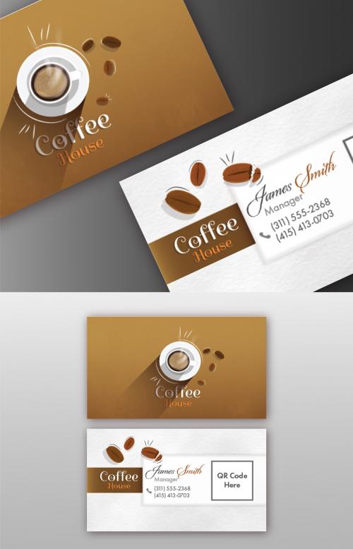 Adobe Stock - Coffee House Business Card Set - 419946510