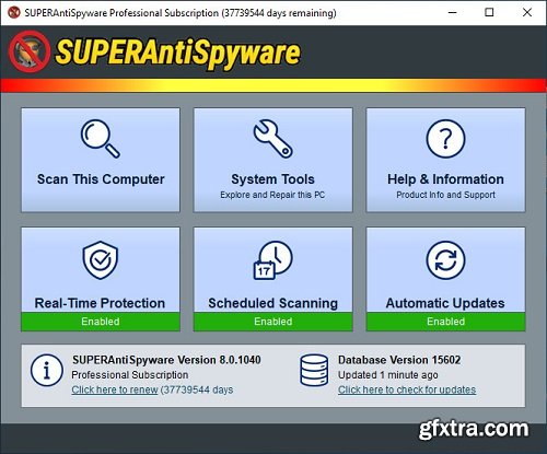 SUPERAntiSpyware Professional X 10.0.1262