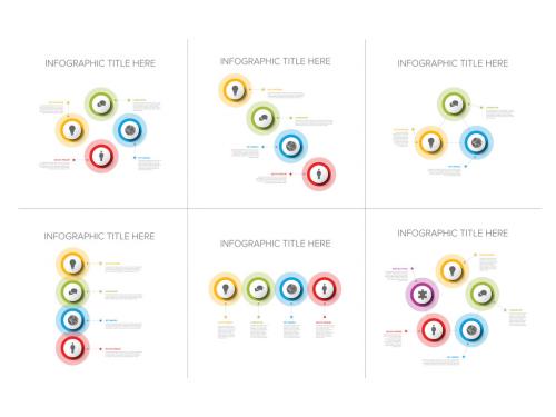 Adobe Stock - Collection of Six Simple Circle Infographic Layouts - 420572475
