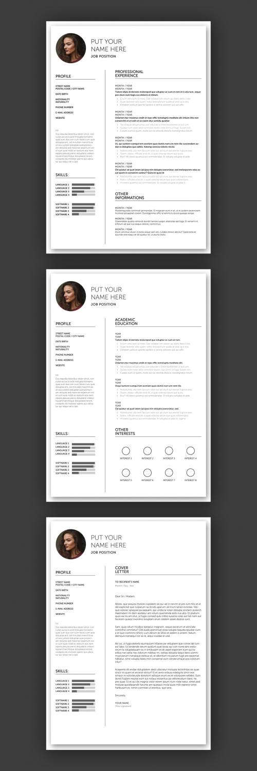 Adobe Stock - CV Resume and Cover Letter Layout - 421331888