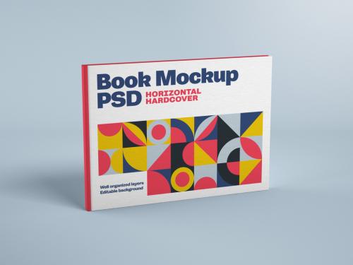 Adobe Stock - Horizontal Book Hardcover Mockup - 422648968