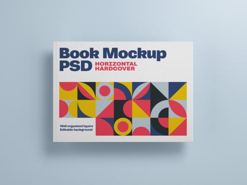 Adobe Stock - Horizontal Book Hardcover Mockup - 422649237