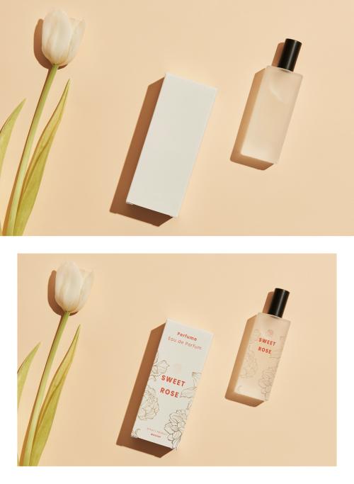 Adobe Stock - Blank Perfume Glass Bottle Mockup Design - 423073786