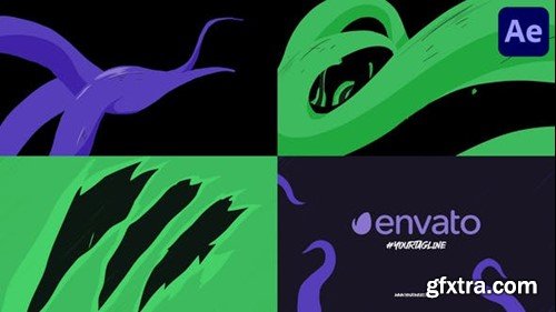 Videohive Anime Tentacles Logo Opener for After Effects 50707976